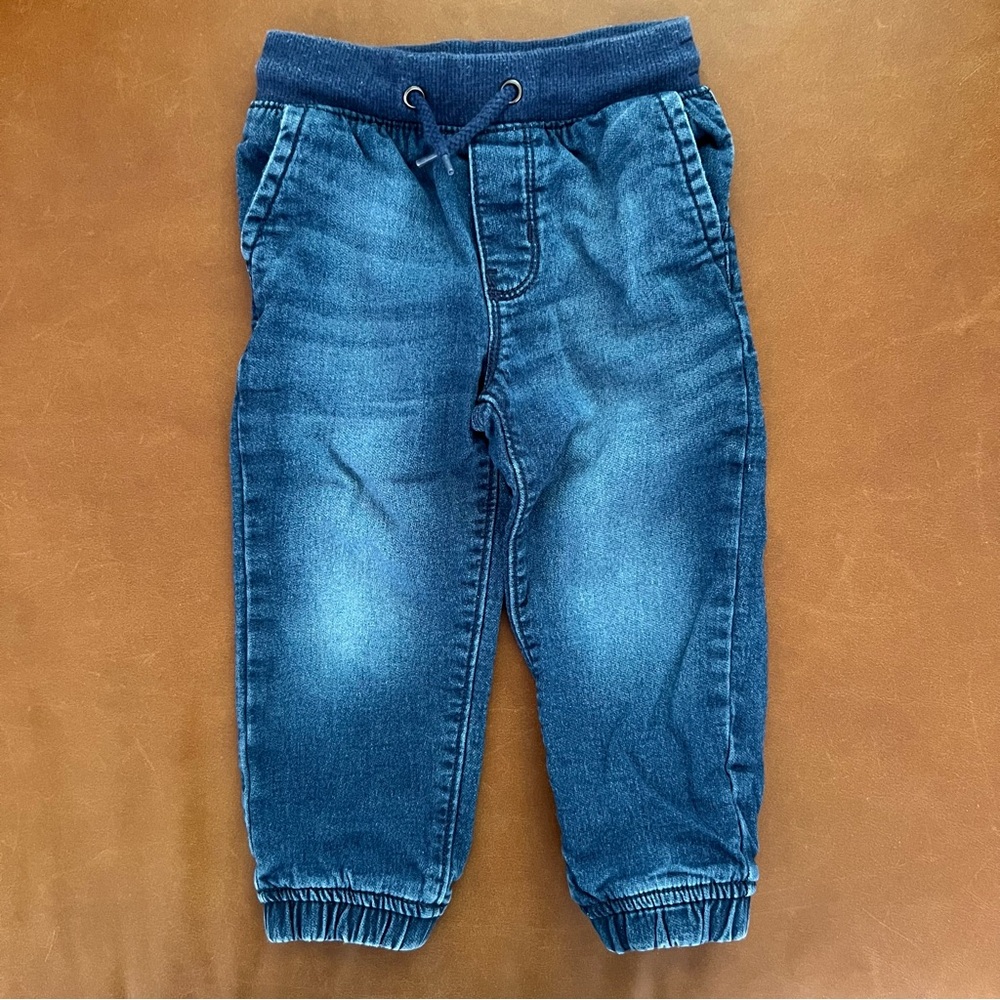 OSHKOSH Dark Blue Denim Joggers, 2T